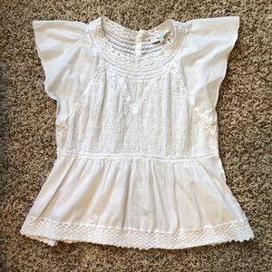 Madewell Crochet Batwing Top